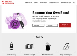 How shoutmeloud.com looks like on a tablet such as an iPad.