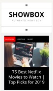 How showbox.fun looks like on a mobile device such as an iPhone.