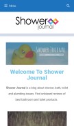 How showerjournal.com looks like on a mobile device such as an iPhone.