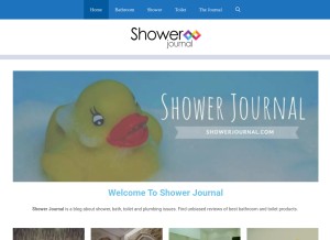 How showerjournal.com looks like on a tablet such as an iPad.