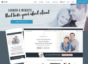 How showit.co looks like on a tablet such as an iPad.