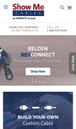How showmecables.com looks like on a mobile device such as an iPhone.