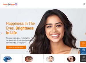 How shreyaeyecentre.com looks like on a tablet such as an iPad.