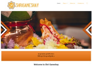 How shriganeshay.in looks like on a tablet such as an iPad.
