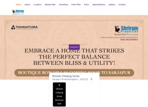 How shriramchirpinggrove.ind.in looks like on a tablet such as an iPad.