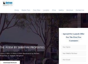 How shrirampoem.co.in looks like on a tablet such as an iPad.