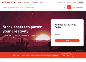 How shutterstock.com looks like on a tablet such as an iPad.