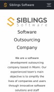 How siblingssoftware.com looks like on a mobile device such as an iPhone.