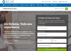 How sicar.mx looks like on a tablet such as an iPad.