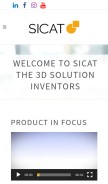 How sicat.com looks like on a mobile device such as an iPhone.