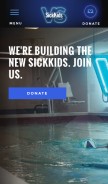 How sickkidsfoundation.com looks like on a mobile device such as an iPhone.