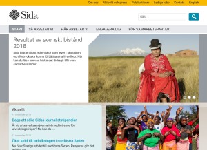 How sida.se looks like on a tablet such as an iPad.