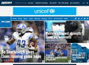 How sidelionreport.com looks like on a tablet such as an iPad.