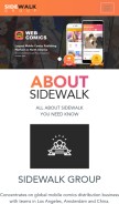 How sidewalkgroup.com looks like on a mobile device such as an iPhone.