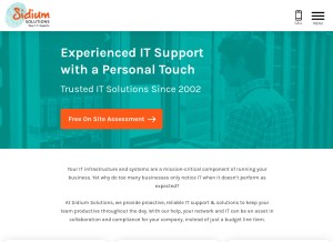 How sidium.com looks like on a tablet such as an iPad.