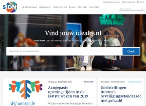 How sidn.nl looks like on a tablet such as an iPad.