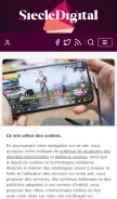 How siecledigital.fr looks like on a mobile device such as an iPhone.