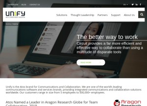 How siemens-enterprise.com looks like on a tablet such as an iPad.