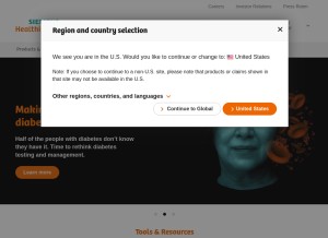 How siemens-healthineers.com looks like on a tablet such as an iPad.