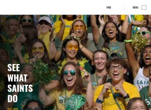 How siena.edu looks like on a tablet such as an iPad.