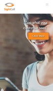 How sightcall.com looks like on a mobile device such as an iPhone.