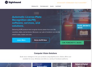How sighthound.com looks like on a tablet such as an iPad.