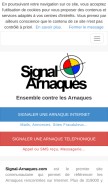 How signal-arnaques.com looks like on a mobile device such as an iPhone.
