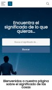How significado.online looks like on a mobile device such as an iPhone.
