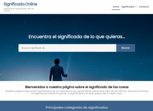How significado.online looks like on a tablet such as an iPad.