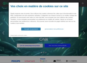 How signify.com looks like on a tablet such as an iPad.