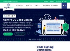 How signmycode.com looks like on a tablet such as an iPad.