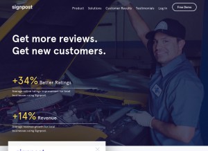 How signpost.com looks like on a tablet such as an iPad.