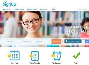 How signup.com looks like on a tablet such as an iPad.