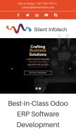 How silentinfotech.com looks like on a mobile device such as an iPhone.