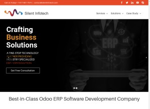 How silentinfotech.com looks like on a tablet such as an iPad.