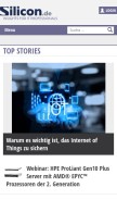 How silicon.de looks like on a mobile device such as an iPhone.