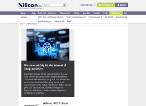How silicon.de looks like on a tablet such as an iPad.