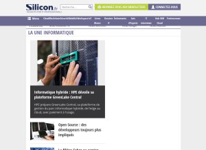 How silicon.fr looks like on a tablet such as an iPad.