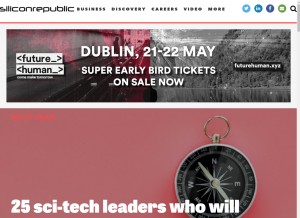 How siliconrepublic.com looks like on a tablet such as an iPad.