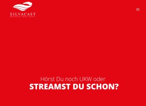 How silvacast.com looks like on a tablet such as an iPad.