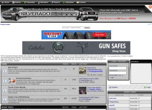 How silveradosierra.com looks like on a tablet such as an iPad.