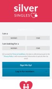 How silversingles.ca looks like on a mobile device such as an iPhone.