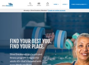 How silversneakers.com looks like on a tablet such as an iPad.