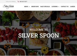 How silverspoononline.com looks like on a tablet such as an iPad.