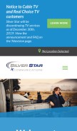 How silverstar.com looks like on a mobile device such as an iPhone.