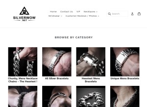 How silverwow.net looks like on a tablet such as an iPad.