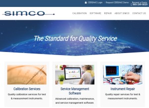 How simco.com looks like on a tablet such as an iPad.