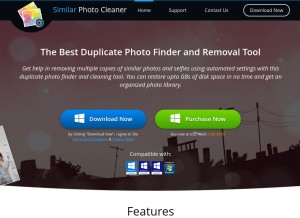 How similarphotocleaner.com looks like on a tablet such as an iPad.