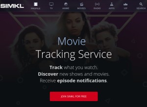 How simkl.com looks like on a tablet such as an iPad.