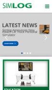 How simlog.com looks like on a mobile device such as an iPhone.